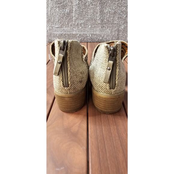 Mi.im Burlap Textured Boots‎ Booties Zip Up, Heeled, Genuine Leather, SZ 7.5 - Picture 4 of 6